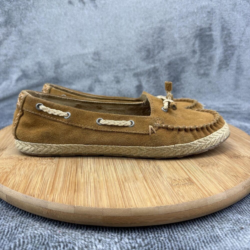 UGG Moccasin Shoes Youth Size 4 Brown Suede Boat Slip On Casual 1005897K